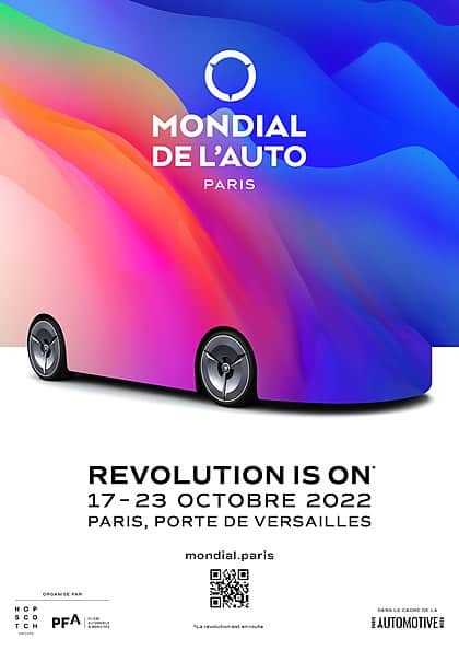 mondial de l'auto paris 2022 affiche